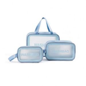 XDH234 Custom <b>Toiletries</b> Travel Airport Airlines Approved Clear Waterproof Pvc Cosmetic <b>Bag</b> With Zipper for <b>Men</b> Women - Product Image 5