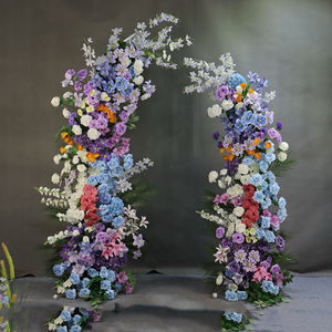 Arco de Flores Artificiales Rosadas, Arreglo de Rosas de Seda para Arco de Boda, Fondo de Arco Floral - Product Image 5