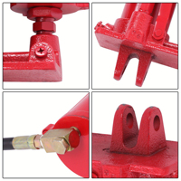 Cric pneumatique en acier de 8 tonnes avec double pompe, hauteur minimale de levage de 12 pouces, pour garage, atelier, grues, levage de moteur, palans