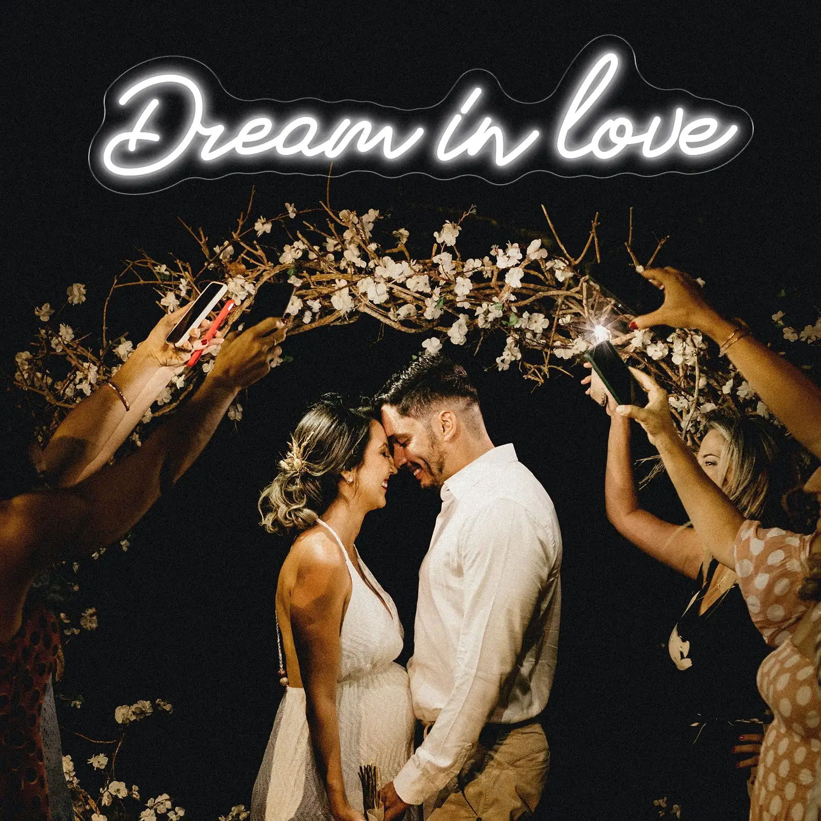 Free Shipping Dream In Love Neon Sign LED Neon Light Wall Lamp for Wedding Party Event Decor