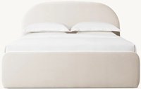 Cadre de lit moderne confortable et doux de conception européenne avec rangement, revêtement en velours et cadre en métal