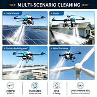 Nettoyeurs haute pression premium pour le nettoyage multi-scènes : drone pour éoliennes en hauteur et réservoirs de stockage