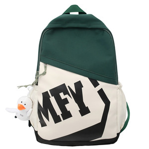 <b>Backpack</b> For Students 18 In <b>Large</b> <b>Capacity</b> Color Blocking Unisex School Education - Product Image 5