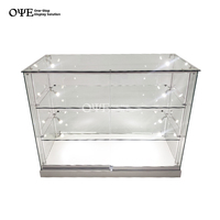 Vitrine de magasin de vente au détail multifonctionnelle, vitrine en verre pour magasin de tabac, éclairage LED, vision supplémentaire, vitrine en verre