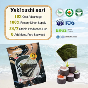Vente en gros Jasonfood 100 feuilles d'algues nori séchées bio YAKI prêtes à l'emploi pour rouleaux de <span class=keywords><strong>sushi</strong></span> japonais, emballées sous vide - Product Image 1