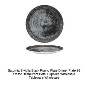 Plato Redondo Negro Saturnia Siviglia de 26 cm para Restaurante, Hotel, Suministros al por Mayor, Vajilla al por Mayor - Product Image 2