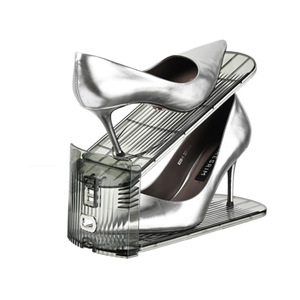 Customizable <strong>White</strong> Portable <strong>Shoe</strong> Organizer Adjustable Stable Rack Best Travel Holder for Smart Closet Home Furniture <strong>Storage</strong> - Product Image 1