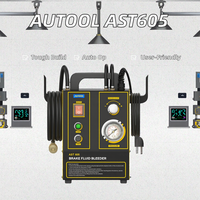 AUTOOL AST605 Extracteur de liquide de frein automatique en métal pour voiture, machine de vidange AC 220-240V, bouteille de recyclage 1,2L, kit de purge de frein