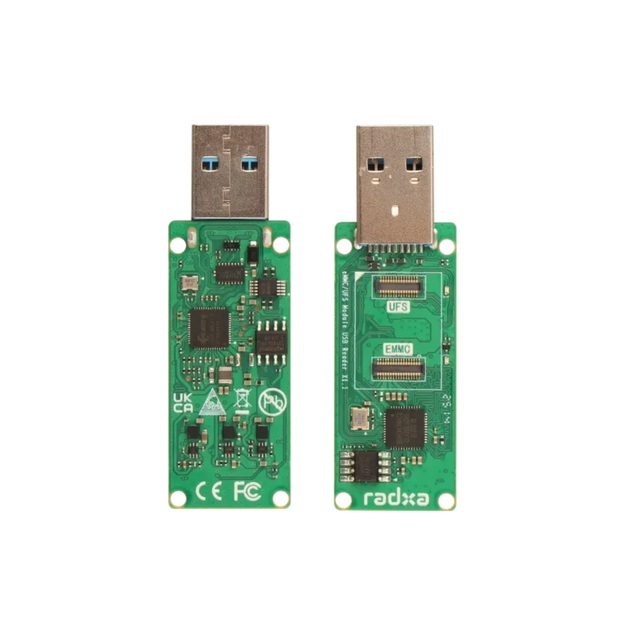 Radxa EMMC/UFS Module Reader High-speed USB 3.0 Dual Protocol EMMC V5.0 UFS 2.1 Dual Lock Connectors