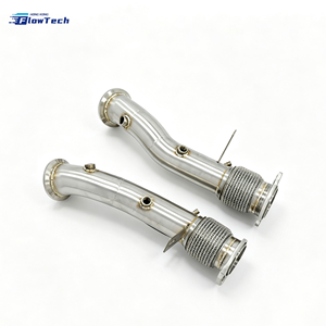 ท่อดาวน์ไปป์สำหรับรถ BMW ซีรีส์ 7 รุ่น G12 M760i เครื่องยนต์ 6.6T V12 ทวินเทอร์โบ สำหรับรถแข่ง ขัดเงา ไหลเวียนอากาศสูง ผลิตจากสแตนเลส 304 ชิ้นส่วนท่อไอเสีย - Product Image 5