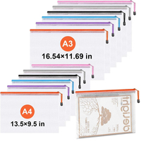 Carpeta de Plástico Transparente A4 de Alta Calidad, Color Caramelo, con Botón, Organizador de Papel PVC para Oficina y Material Escolar