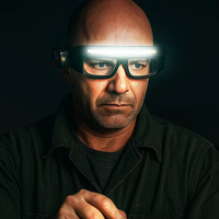 Lunettes de vision nocturne à détecteur de mouvement avec projecteur COB |   Lampe frontale rechargeable USB Type-C 800 mAh pour réparation et travail