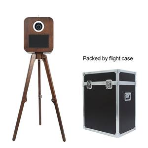 Photobooth en bois vintage noyer foncé avec flight case et support d'imprimante pour <span class=keywords><strong>QW410</strong></span> DS620 RX1 - Product Image 3