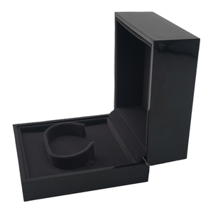 Chất Lượng Cao Gỗ Hộp Đồ Trang Sức Màu Đen Bóng Vòng Đeo Tay Hộp Đồ Trang Sức Bao Bì Hiển Thị Đồ Trang Sức Hộp Quà Tặng Với Nắp Có Bản Lề - Product Image 4