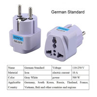 Adaptateur de voyage international pour prise de courant mondiale vers l'UE, adaptateur européen pour Allemagne, Corée, adaptateur multi-prises