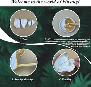 High Quality <strong>Kintsugi</strong> Ceramic Repair <strong>Kit</strong> Glass Repair <strong>Kit</strong> <strong>Kintsugi</strong> Repair <strong>Kit</strong> Gold - Product Image 3