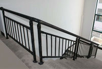 Rampe en aluminium thermolaqué pour villa moderne sur mesure |   Clôture de sécurité antirouille pour balcon, escalier et chantier, facile à assembler