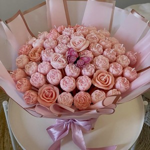 LANJO DIY Bouquet de bougies élégantes faites à la main à fleur unique, bouquets de bougies parfumées en cire de paraffine pour les fêtes et le Ramadan - Product Image 3