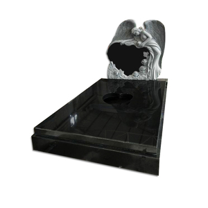 อนุสาวรีย์หินแกรนิตดำซานซีแบบโมเดิร์นยอดนิยม รูปปั้นรูปนางฟ้า สำหรับสุสาน ทำจากหินธรรมชาติ - Product Image 4