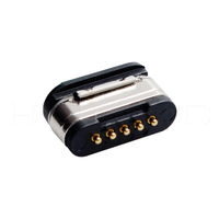Konektor Daya Magnetik HYTEPRO M425P 5Pin, 2A Lubang Tembus untuk Sinkronisasi Data & Pengisian Daya Perangkat Pintar & Elektronik Industri