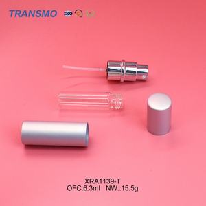 Flacon de parfum rond en aluminium argenté personnalisable de 6 ml, portable, avec fenêtre, remplaçable pour shampoing - Product Image 5