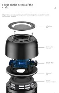 Daji Hydro điện tử chân không thép không gỉ Mug <span class=keywords><strong>bluetooth</strong></span> không dây âm nhạc Loa USB sạc thể thao phích 12-24 giờ - Product Image 4