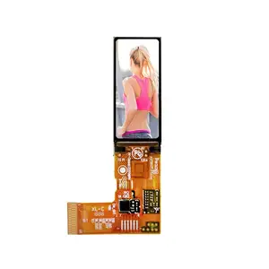 Tela inteligente super fina para IPS SPI Oncell, mini tela OLED LCD de 1.1 polegadas 126*294 AMOLED, com painel de toque capacitivo, 1 polegada