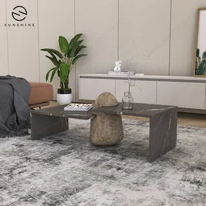 High And Low Connect Chinese Style Center Table Marble Coffee Table