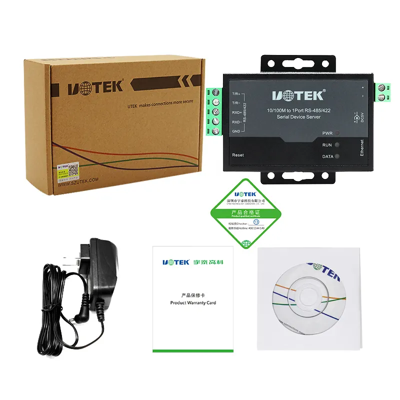 UOTEK UT-6311M 10/100M to 1 포트 RS-485/422 직렬 장치 서버