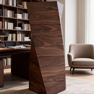 Cassettiera a Sette Cassetti in Noce Nero Nordamericano, Nuovo Stile Cinese con Cassetti Intrecciati, Mobile di Lusso Leggero per Soggiorno e Studio - Product Image 3