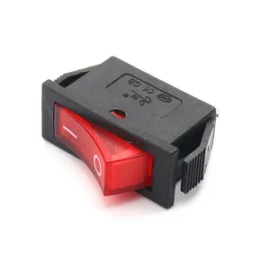 KCD3 3 Way Rocker Switch Triple Red With Light Rocker Household Power Switch