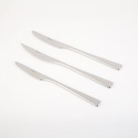 Ustensiles de cuisine personnalisés avec poignée plate, ensemble de vaisselle simple épais de haute qualité vente en gros, pièces