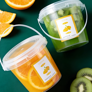 Gobelets en plastique jetables à paroi simple de 700 ml et 1000 ml, grande capacité, design mignon, pour jus et café - Product Image 6