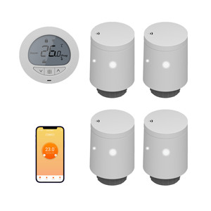 HY701 Smart ZigBee <span class=keywords><strong>radiateur</strong></span> de contrôle sans fil thermostatique TRV <span class=keywords><strong>thermostat</strong></span> de salle RF programmable à la maison - Product Image 2