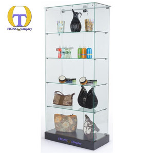 <span class=keywords><strong>Vitrine</strong></span> d'exposition pour boutique de tabac avec éclairage LED à vision complète, verre trempé et cadre en aluminium pour les magasins de détail - Product Image 3