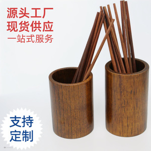 Ensemble de supports à baguettes en bois, ronds, multi-usages, pour le rangement de cuisine, écologiques, en bois massif, hauteur 6-7,9 pouces - Product Image 4