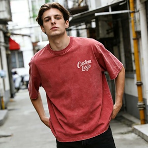 T-shirt personnalisé vintage <span class=keywords><strong>délavé</strong></span> à l'acide 100% coton avec impression sérigraphique écologique et motif <span class=keywords><strong>délavé</strong></span> au soleil pour hommes - Product Image 2