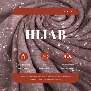 Sciarpa Lunga in Voile <span class=keywords><strong>di</strong></span> Cotone con Stampa Digitale per Donne Musulmane, Primavera, Vendita all'Ingrosso, <span class=keywords><strong>Marca</strong></span> Jingjun - Product Image 2