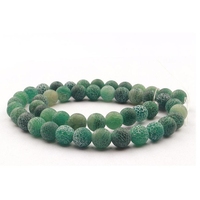 Vente en gros de 4mm à 10mm de perles en vrac d'agate craquelée mate patinée de pierres précieuses multicolores pour la fabrication de bijoux à bricoler soi-même