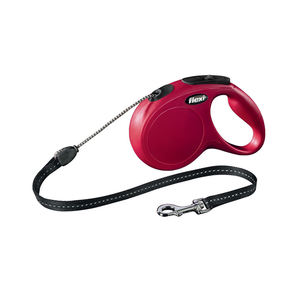 Correa Flexible MOD. NUEVO CLÁSICO RETRACTABLE DE PLÁSTICO SÓLIDO con Cuerda Roja XS de 3 Metros para PERROS - Product Image 1