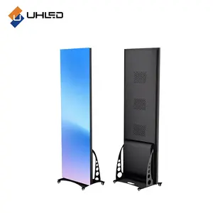 Indoor UHLED Movable Led Poster Screen P2.5 4G WIFI Wireless Full Color HD Advertising Led Poster Video Display Screen