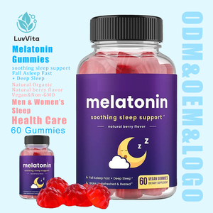 LUVVITA Özel Toptan Organik Vegan Melatonin Jelibonları Yatıştırıcı Uyku Desteği Hızlı Uykuya Geçme Derin Uyku Sertifikalı Yetişkinler İçin - Product Image 1