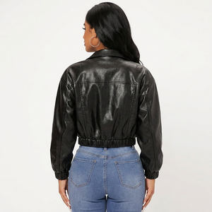 Nouvelle Collection 2025 – Blouson Moto Femme en Cuir Véritable, Tissu Velours Côtelé Doux et Respirant de Haute Qualité - Product Image 5