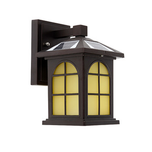 Outdoor Wall Mounted <b>Solar</b> LED Lantern <b>Light</b> Warm White 3500K Aluminum Alloy Garden Lamp Waterproof Design 10-Year Warranty - Product Image 1