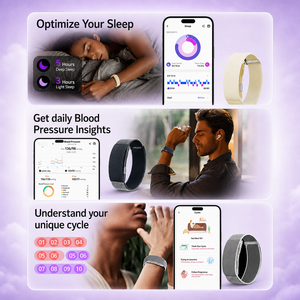 Ekranlı Olmayan Bant EKG+HRV Fitness Takip Cihazı IP68 Su Geçirmez AI Sağlık Analizi Açık SDK Kalp Atış Hızı Monitörü Akıllı Bileklikler ODM için - Product Image 3