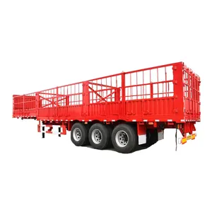 3 차축 40ft 12m 12.5m 40 톤 50 톤 측면 벽 울타리화물 세미 트럭 트레일러 트럭 말 트레일러