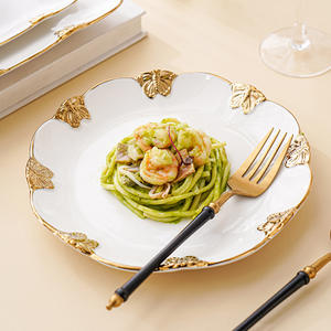 เครื่องใช้บนโต๊ะอาหารแบบนอร์ดิกจานเซรามิกจานอาหารสำหรับใช้ในบ้านจานดินเผาสเต็กและจานสลัดแบบตะวันตก - Product Image 3