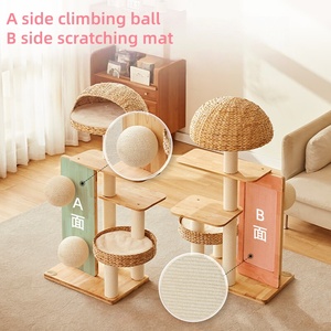 Moda nuovo arrivo moderno di lusso Woood albero di gatto di alta qualità facile assemblare alberi di gatto e graffiatore multistrato gatto albero torre - Product Image 3