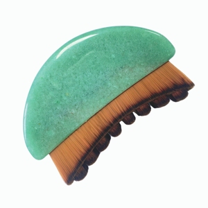 Brosse lymphatique en aventurine verte, outil de drainage lymphatique, outil de beauté - Product Image 4