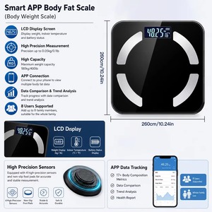 Báscula Inteligente de Grasa Corporal con Bluetooth, Báscula Digital de Composición Corporal de Alta Precisión (0.05kg), Conectividad con Aplicación para Baño en Casa - Product Image 3